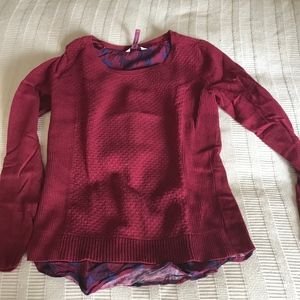 Pepperberry layered sweater burgundy